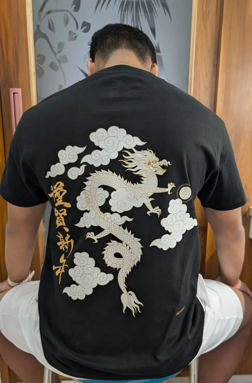 Clearance - Unisex Oversized White Dragon Tshirt
