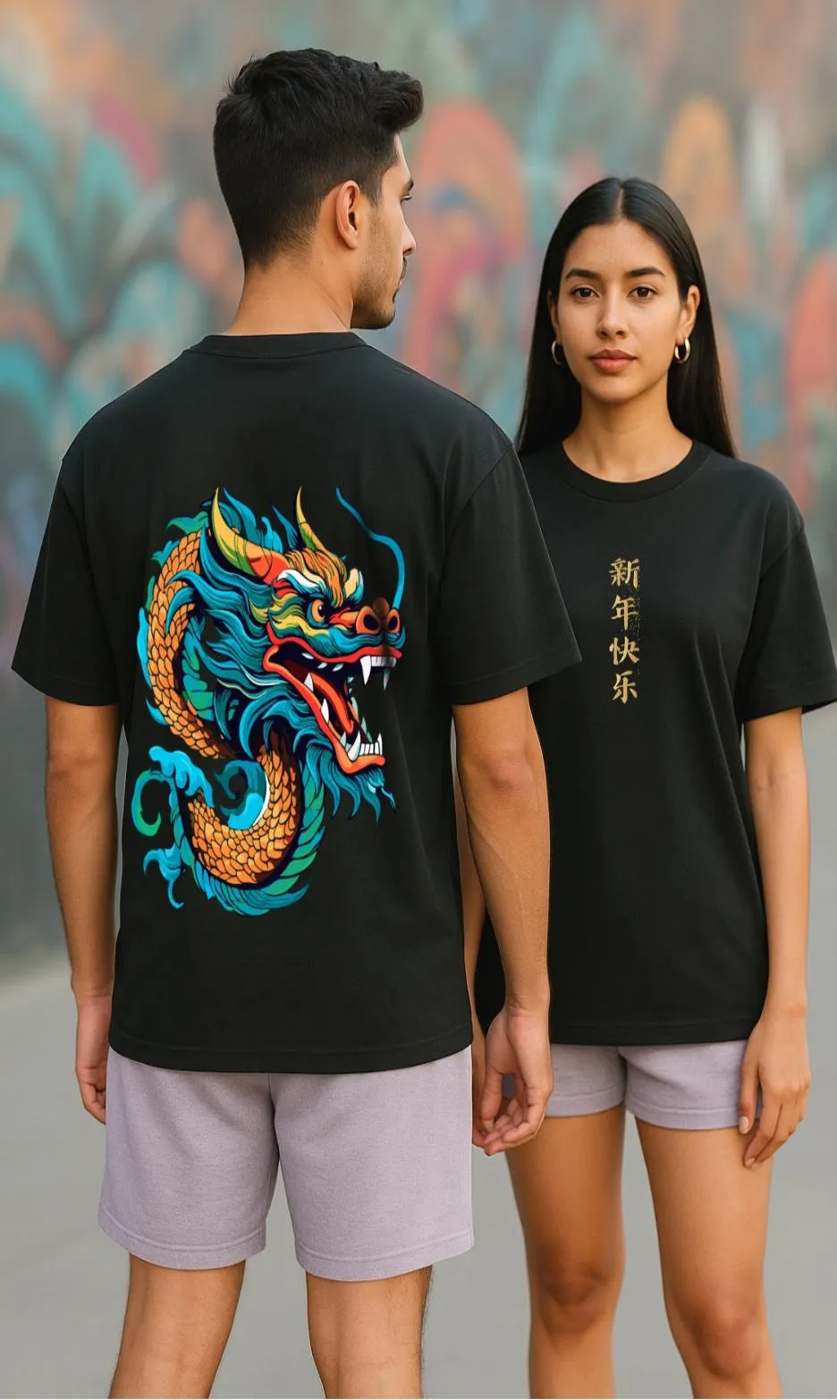 Clearance-Dragon Oversize Tshirt