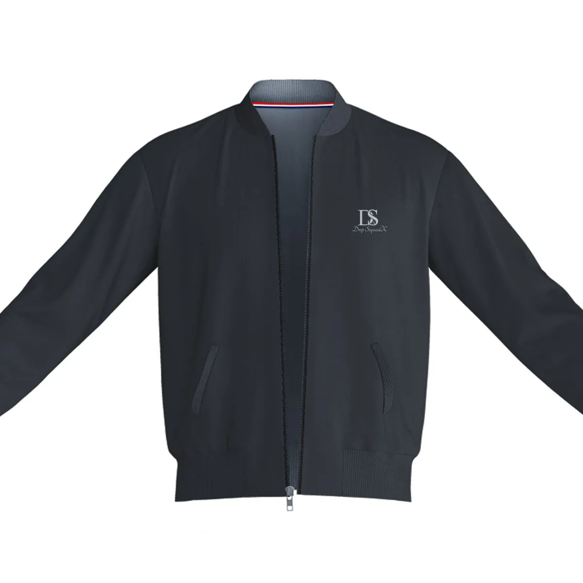 Unisex Logo Bomber Jacket Black 320 GSM Premium cotton | Dripsquadx